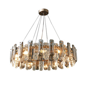 Lámpara Colgante de Cristal para Sala de Estar, Iluminación Sencilla para <span class=keywords><strong>Dormitorio</strong></span>, Lámpara Colgante para Habitación de Celebridades, Lámpara de Araña para Hotel o Villa - Product Image 1