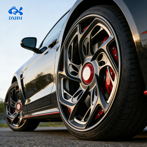 Rines Negros y Rojos Mecanizados de 20 21 22 23 24 Pulgadas, 21x10J 5x114.3, 5 Orificios, Rines de Aleación Forjados Personalizados para Autos Deportivos de Carreras y Sedanes - Product Image 3