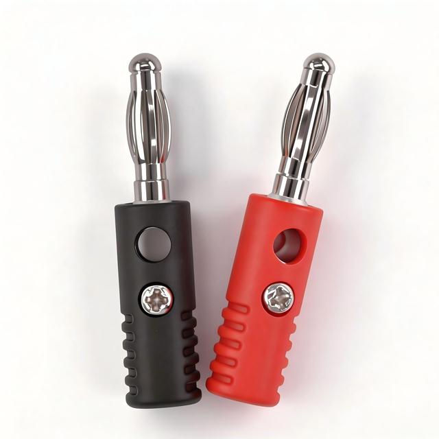 4mm Lantern Banana Plug, Copper Nickel-Plated Nylon Test Adapter, Solderless Speaker Amplifier Horn Terminal