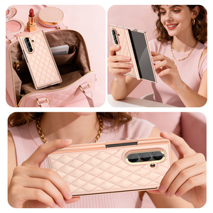 Étui pliable pour Galaxy Z Fold 6 7 8 en cuir artificiel, design luxueux, plusieurs options de couleurs - Product Image 6