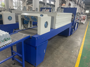 Machine d'emballage sous film PE linéaire, un rouleau, pour bouteilles d'eau minérale, manchon de scellement, tunnel de rétraction thermique, emballage rétractable - Product Image 3