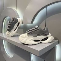 Chaussures de sport décontractées tendance pour hommes, baskets épaisses multicolores légères à lacets, semelle épaisse et rembourrée, antidérapantes, pour la marche