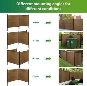 Groothandel Eco-vriendelijk anti-rot <span class=keywords><strong>WPC</strong></span> hout-kunststof composiet hekwerk voor tuin gebruik, knaagdierbestendig - Product Image 3