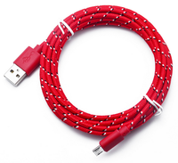 Prix de gros Nylon tressé coloré USB a vers Micro câble de transfert de données Type C Usb câble de charge rapide approvisionnement d'usine 3ft