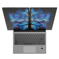 2 1n1 Bisnis Yoga Laptop Baru Dual 14 Inch Layar Sentuh 2K Notebook Intel N150 Laptop Layar Ganda Tablet PC Komputer