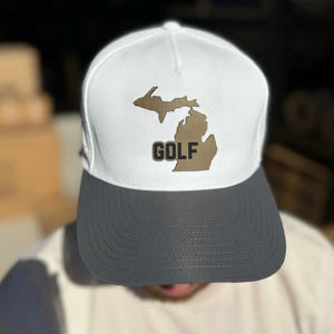 Casquettes de golf de performance perforées à séchage rapide avec logo personnalisé 5 panneaux avec dos en maille de baseball - Product Image 1