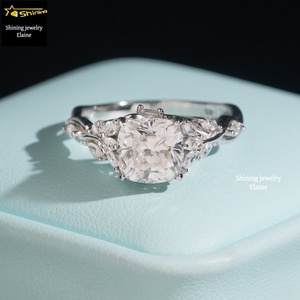 Mode D Farbe Vvs Moissan ite Luxus Designer Trau ringe für Frauen Diamant Sterling Silber Goldringe - Product Image 1