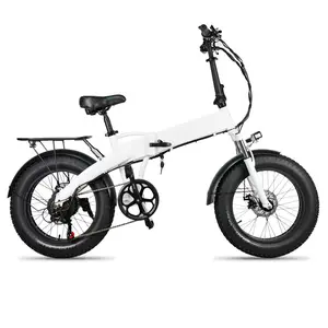 Bicicleta elétrica dobrável, 48v, 750w, 12.8ah, 20 polegadas, pneu gordo, suspensão completa, 7 velocidades, ebike, bicicleta elétrica dobrável