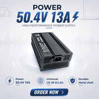Chargeur de batterie au lithium industriel 900W 50.4V 13A pour moto électrique, scooter, système de protection multi-sécurité, alliage d'aluminium