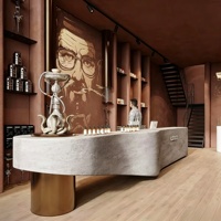 Étagères de présentation pour magasin de tabac, vitrine en verre pour chichas, étagères de dispensaire, armoire de présentation de tabac, rénovation de magasin