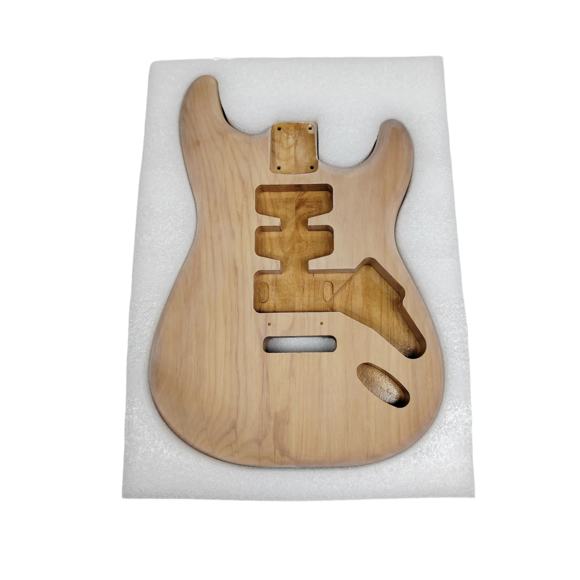 אמריקן אלדר עץ ST סטרטוקסטר חצי גמר ללא צבע עשה זאת בעצמך ערכת גיטרה חשמלית גוף גיטרה