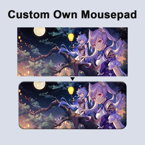 Grand tapis de bureau XXL étendu en caoutchouc tapis de souris tapis de souris rectangulaire Genshin Impact japonais foncé avec bord cousu - Product Image 5