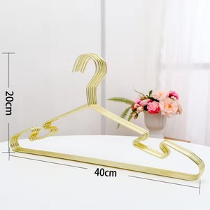 Móc áo kim loại dây sắt rãnh lớn Áo gió hộ gia đình móc áo 2.8mm Đường kính dây 10 miếng - Product Image 2