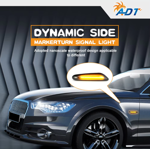 Feu de position latéral séquentiel ADT à LED clair avec clignotant à défilement pour 207 308 408 3008 5008 RCZ - Product Image 1