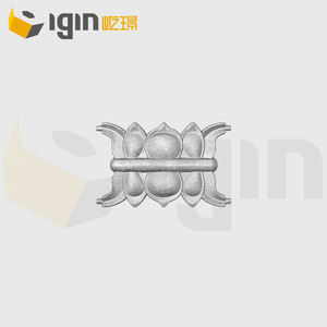 Tira Decorativa de Aluminio con Patrón Floral, Flor Central para Poste de Barandilla, Puerta de Patio, Escalera, Valla de Jardín - Product Image 1