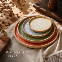 Assiette à dîner vintage en porcelaine, assiette ronde à bordure, couleur unie, plat peu profond pour pâtes, steak, dessert
