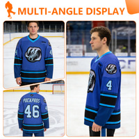 Maillots de hockey de la Finlande, personnalisation en usine, vente en gros, haute qualité, écologiques, style fan, maillots de hockey tendance