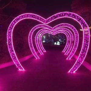 Lumières de Noël 3D imperméables pour l'extérieur, arche d'amour, décorations de festival, lumières à motifs - Product Image 5