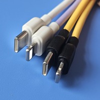 Cable de Datos 2 en 1 USB-C/Anti-Pérdida Compatible con iPhone, Carga Rápida PD de 60W (Material de Elastómero Termoplástico)
