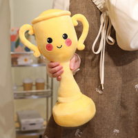 Nouvelle Peluche Créative en Forme de Trophée, Coussin, Cadeau de Remise de Diplôme pour Étudiants, Logo Personnalisé, Polyester, Coton PP