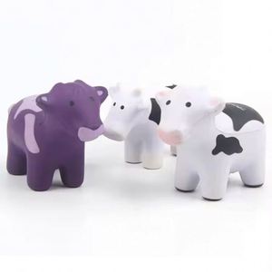 Custom Logo Promotional Pu Toy Foam Soft Relief Squeeze Toys Cow Stress <b>Ball</b> for Kids - Product Image 2