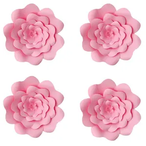 3D Paper Flower Decorations Giant Paper Flowers Party DIY Handcrafted Paper Flowers for Wedding Backdrop Bridal Shower Baby Show