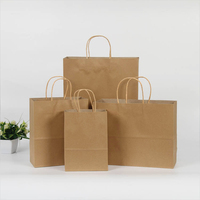 Sac en papier kraft brun personnalisé avec votre propre logo, avec corde en papier