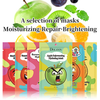 OEM végétalien organique plante fruit blanchissant hydratant collagène masque facial pomme banane vitamine VC soins de la peau masque facial feuille