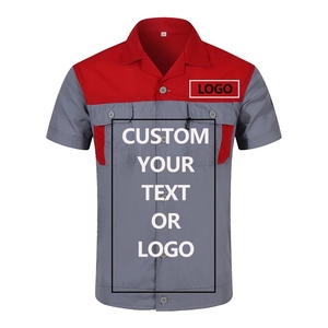Abbigliamento da Lavoro di Alta Qualità per Meccanici Auto, T-shirt con Due Tasche e Logo Personalizzato, Completo da Lavoro per Uomo con Maglietta e Pantaloni - Product Image 2