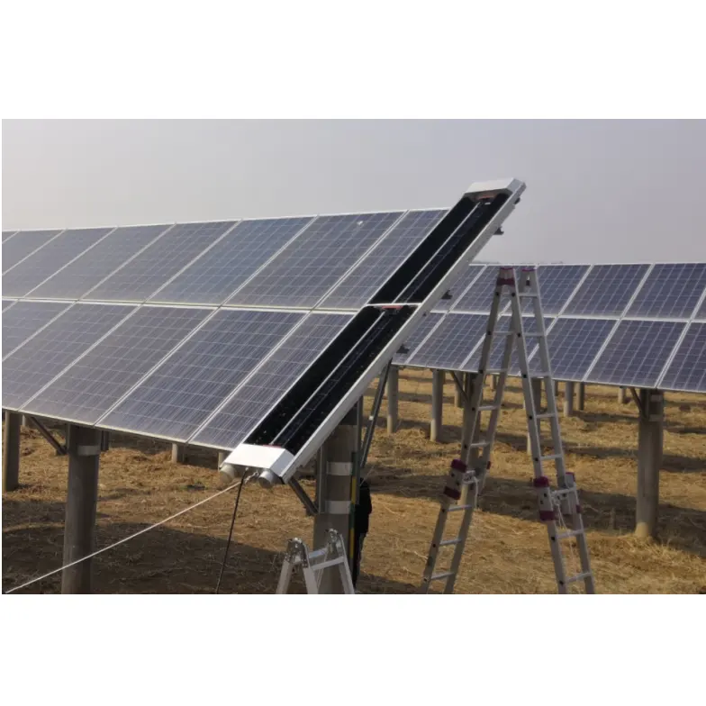 Sistema automático de autolimpeza para painéis solares, máquina EITAI de serviço de lavagem movida a energia solar