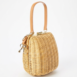 Bolso clásico de ratán para mujer, bolso de mano de paja de ratán ahuecado, bolso de playa para mujer, novedad - Product Image 1