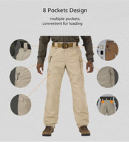 Vente en gros 511 Pantalon d'entraînement tactique Polyester Coton Rip-Stop Casual Sport Style Dark Wash Respirant Léger Tricoté