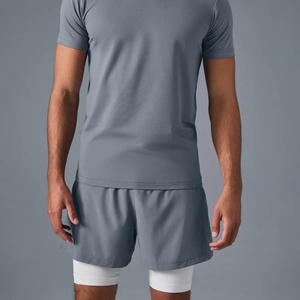 Logo personnalisé Ensemble Deux Pièces pour Hommes Été Extérieur Jogging Sportswear Gym Survêtement Deux Pièces T-Shirt Ensembles Shorts - Product Image 2