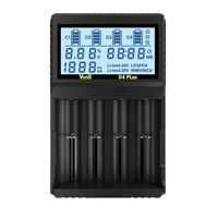 Chargeur et testeur de batterie intelligent 1.2V NIMH NICD 3.7V 3.6V 3.85V Liion 3.2V Lifepo4 pour 18650 2170026650 18500