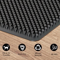 Tapis de porte extérieur antidérapant en caoutchouc pour la maison, paillasson d'entrée, tapis de sol intérieur en caoutchouc et silicone