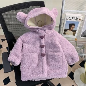 Nuovi Cappotti <span class=keywords><strong>Invernali</strong></span> per Bambine, Stile Baby con Stampa Sherpa, <span class=keywords><strong>Giacche</strong></span> per Bambini Autunno-Inverno - Product Image 3