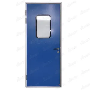 Acier inoxydable 304/cadre en aluminium panneau sandwich porte hermétique porte coulissante hermétique porte de salle blanche système de verrouillage électrique