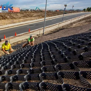 HDPE Geocell kerikil Grid miring sandaran plastik erosi kontrol tanah stabilisasi grid