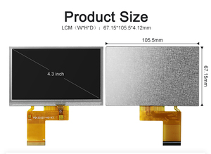 จอ Lcd ขนาด4.3นิ้วตัวอย่างฟรี<span class=keywords><strong>480</strong></span>*272 Rgb 24บิต6นาฬิกา <span class=keywords><strong>NB</strong></span> หน้าจอ Tft Lcd - Product Image 2