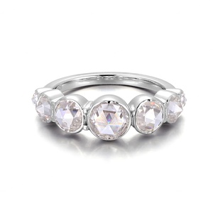 Anillo de Oro Blanco Sólido de 18k y 14k con Moissanita DEF VVS, Diseño Nuevo, Joyería de Moda, Anillos Personalizados, Anillos de Compromiso para Mujeres y Hombres - Product Image 2