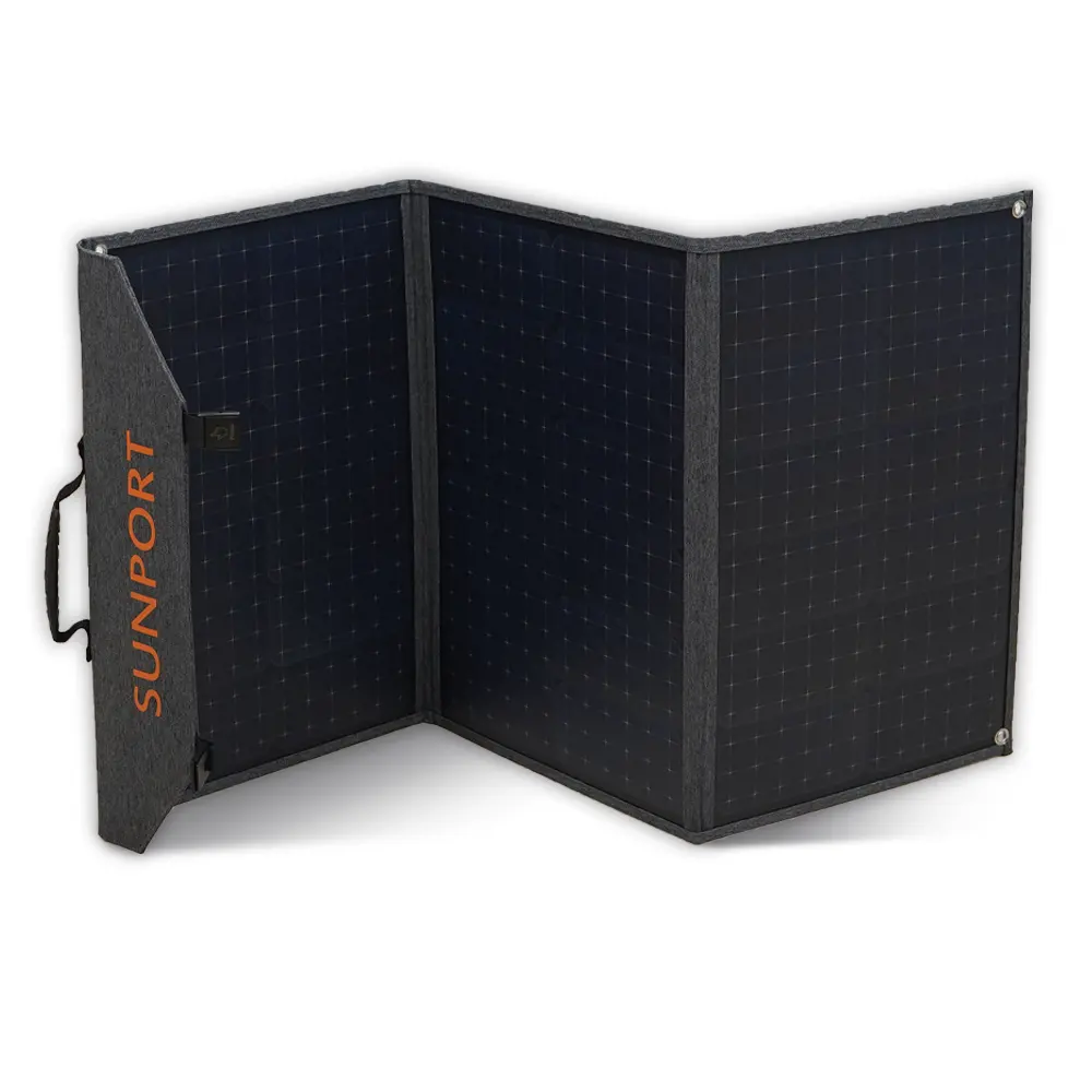 Sunport hiệu quả cao giá bán buôn hoặc tiêu chuẩn giá thấp mini 100 Watt xách tay và có thể gập lại linh hoạt panel năng lượng mặt trời