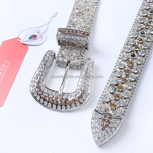 Nouvelle Arrivée <span class=keywords><strong>Ceinture</strong></span> Large en Cuir PU Doré pour Femme avec Grande <span class=keywords><strong>Boucle</strong></span>, Design Décontracté pour Jeans et Robes, Ceintures Unisexe Colorées avec Strass Y2K - Product Image 3
