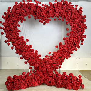 FL-309 fabrika kırmızı kalp kemer önerisi kemer çiçek aranjmanları zemin düğün bebek duş ve parti süslemeleri için - Product Image 5