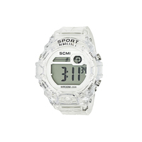 Transparent et mignon couleur correspondant étudiant jeunesse étanche veilleuse multi fonctionnel sport montre électronique