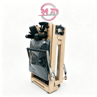 MJD MJD-M103C Reformer de Pilates pliable en bois d'érable - Portable et durable pour la musculation à domicile/studio