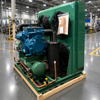 Unité de réfrigération à piston alternatif à condensation refroidie par air à évacuation latérale, pour système de chambre froide, gain de place