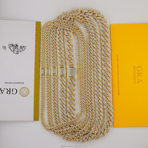 Luxury 925 Silver Hiphop Lab Grown <strong>Diamond</strong> Custom8mm-20mm Iced Out Vvs Moissanite Cuban Link <strong>Chain</strong> Necklace for <strong>Men</strong> Fine Jewelry - Product Image 6