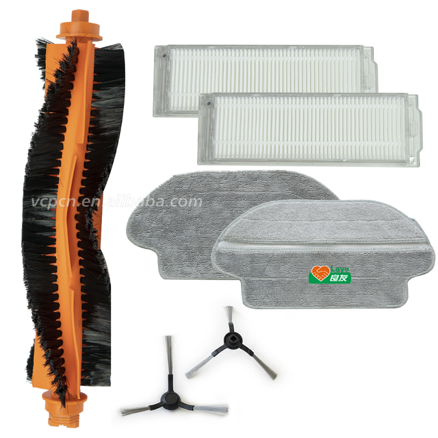 Robot Vacuum Cleaner Parts Main Side Brush Filter Mop Pad Kit for Xiaomi Mi Mijia STYJ02YM Conga 3490 Viomi V2 PRO V3 V-RVCLM21B