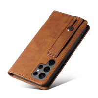 Étui portefeuille magnétique à rabat en cuir PU avec dragonne pour Samsung S25 S24 Ultra S23 S22 A16 A26 A36 A56 A22 A23 A53