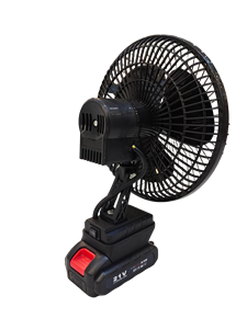 Ventilador de cabeza móvil de 8 pulgadas con batería de litio de 21V, diseño portátil inalámbrico, motor sin escobillas, alta calidad, larga duración, en stock. - Product Image 5